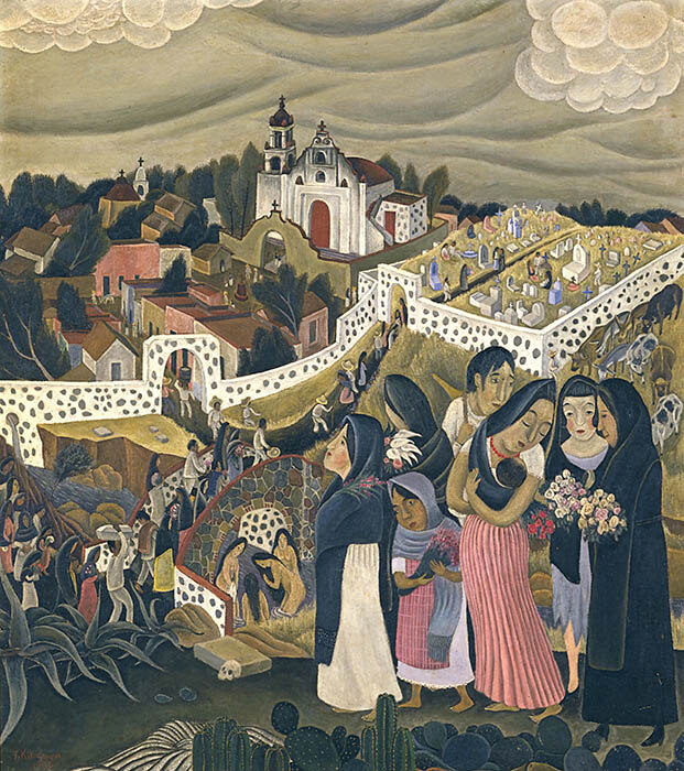《トラルパム霊園のお祭り》1930年　油彩／キャンバス　名古屋市美術館