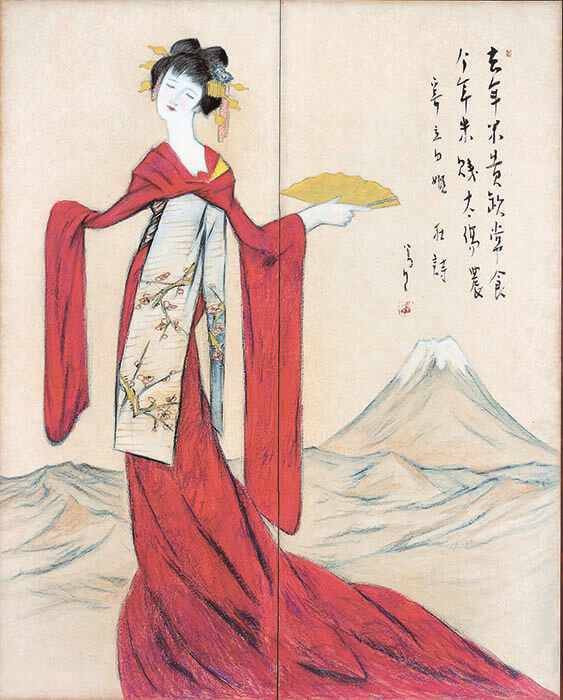 《立田姫》1931（昭和6）年　紙本着色　夢二郷土美術館蔵