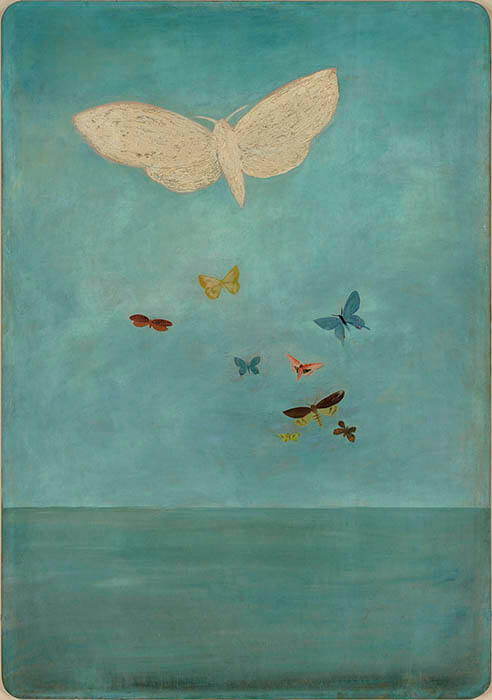 三岸好太郎《海洋を渡る蝶》1934年、平塚市美術館寄託（国際興業コレクション）