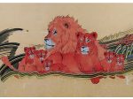 「赤獅子」 M30 紙本彩色