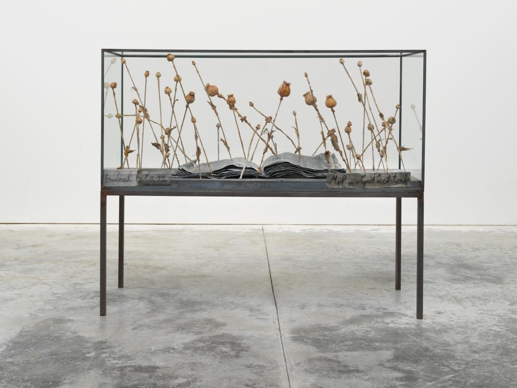 Anselm Kiefer
Mohn und Gedächtnis, 2014
Steel, glass, lead, resin, shellac, zinc and charcoal
152,5 x 180 x 70 cm
60 x 70 7/8 x 27 1/2 in
Copyright : © Anselm Kiefer
Photo : Georges Poncet
