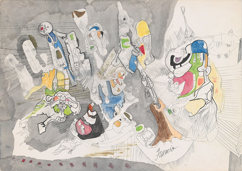 《彩色画7》
1963
水彩，インク，紙
27.0 x 38.0cm
東京オペラシティ アートギャラリー蔵
photo: 石戸晋