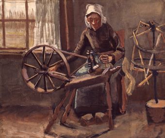 フィンセント・ファン・ゴッホ　紡ぎ車を繰る女　　　　　　　1883～84年