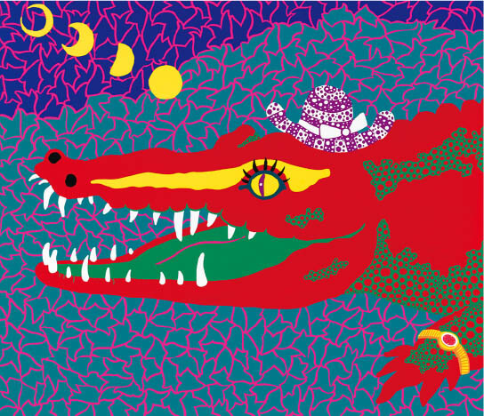 草間彌生《月食》1989　シルクスクリーン・紙　45.4 × 52.8 cm / 53.5 × 61 cm　© YAYOI KUSAMA