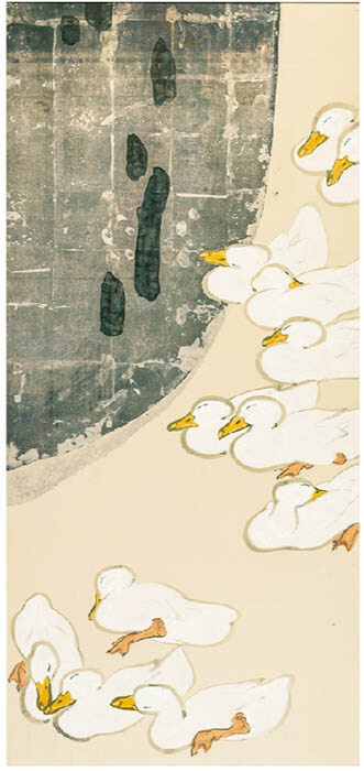 《池辺の家鴨》 1916年 大分市美術館蔵 【後期展示】
