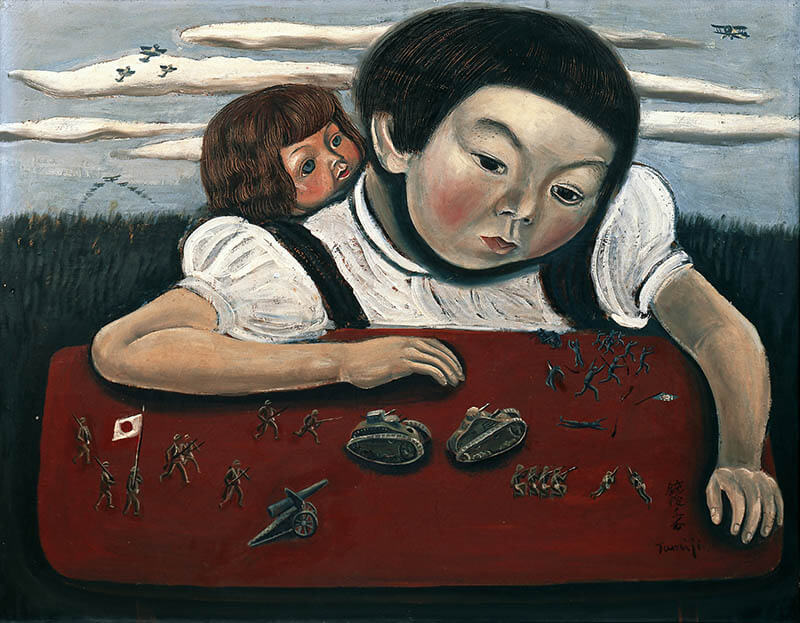 《鉛の兵隊（銃後の少女）》1939年　油彩／キャンバス　個人蔵
