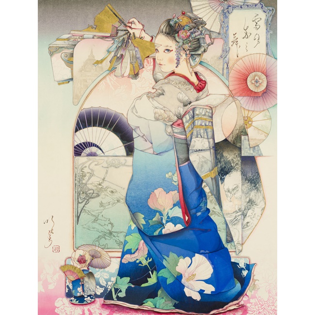 入江明日香「雪月花之舞」（85.0×65.0cm）
