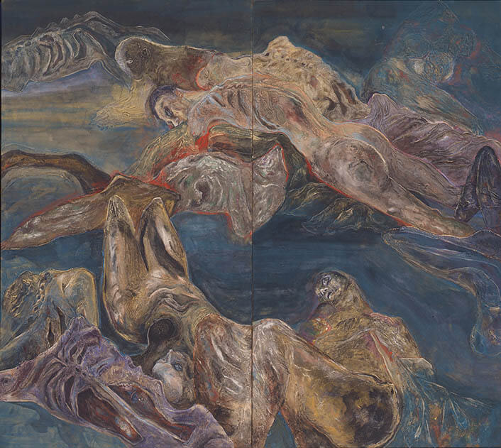 内田あぐり《ロマノフの海》205.3×230.0cm　1984年　福島県立美術館蔵