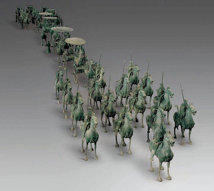 《車馬儀仗隊》（イメージ）後漢・１-３世紀/甘粛省博物館