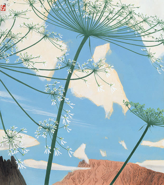 「ずしの花」昭和30年（1955）絹本着色　田中一村記念美術館蔵
©2024 Hiroshi Niiyama