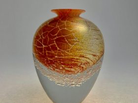 瑠璃殻　瓶子花入 径14×高18.5cm