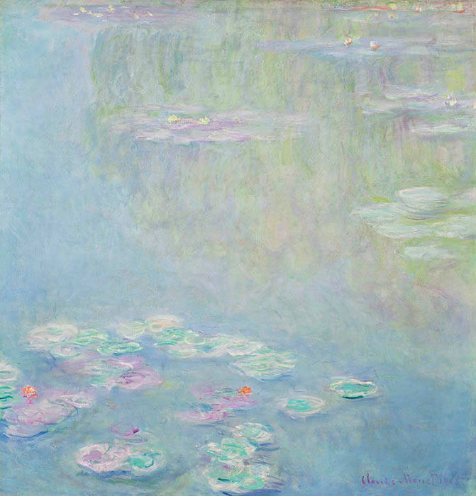 《睡蓮》クロード・モネ　1908年　油彩、カンヴァス　94.8×89.9cm　ウスター美術館