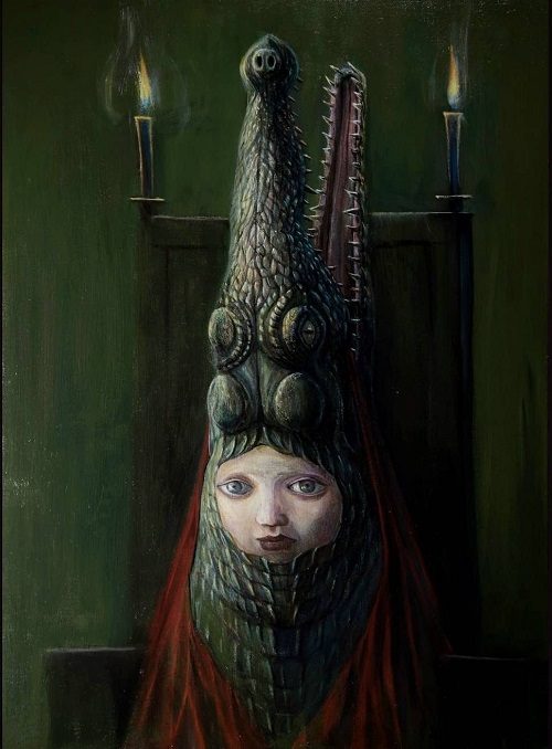Pope of Crocodile / 鰐の法王

2021

455×333mm

oil on canvas
