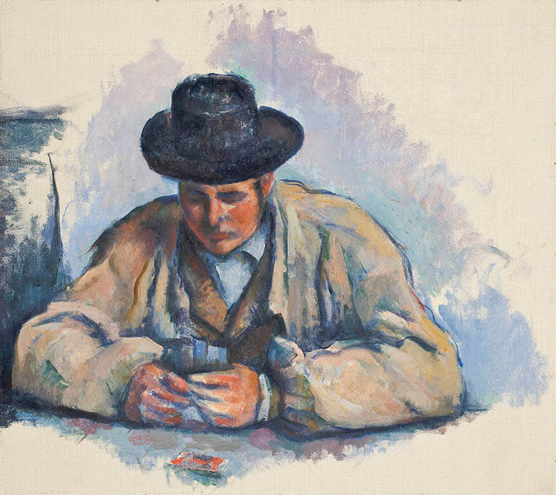 《「カード遊びをする人々」のための習作》ポール・セザンヌ　1890-92年　油彩、カンヴァス　32.1×35.2cm　ウスター美術館