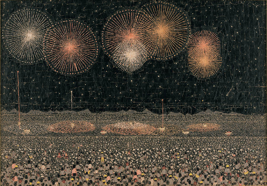 山下清《長岡の花火》1950(昭和 25)年 貼絵
©Kiyoshi Yamashita / STEPeast 2024