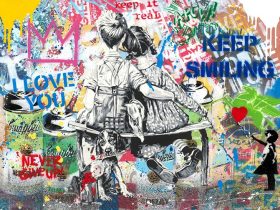 MR BRAINWASH「Work Well Together」56x76cm