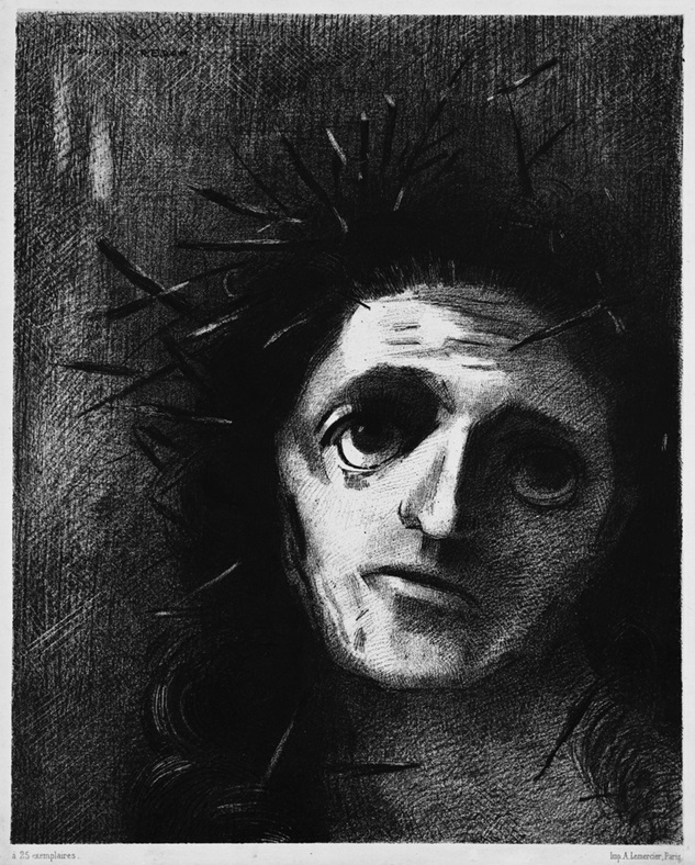 オディロン・ルドン
《キリスト》
1887年　リトグラフ、チャイナ紙