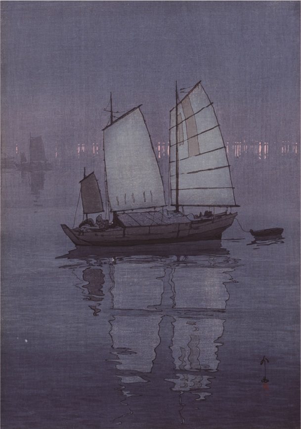 「瀬戸内海集　　帆船　夜」　大正15年（1926）