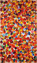 ホセ・マリア・シシリア《衝立　小さな花々 Ⅴ》
1998年　油彩、蜜蝋・板　三重県立美術館　