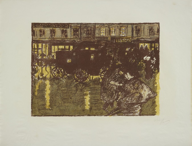 ピエール・ボナール
〈パリの生活情景〉より《夕べ、雨の街》
1899年　カラー・リトグラフ