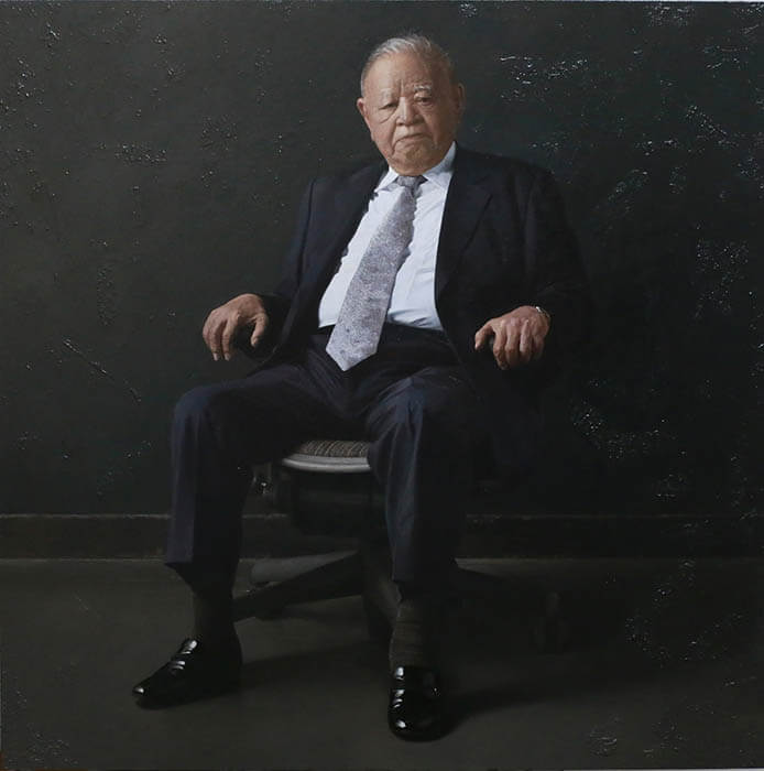 野田弘志《保木将夫氏の肖像》2020年　ホキ美術館蔵