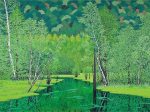 「緑の輝き」 版画、60.6×90.9cm
