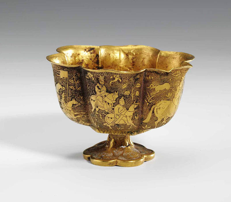 一級文物《六花形脚付杯》唐・8世紀/山西博物院