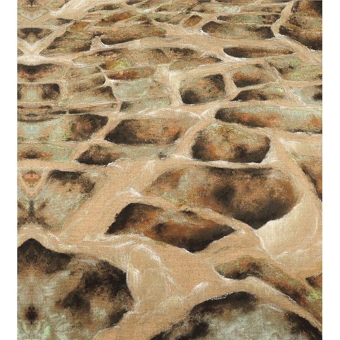 三森麻理亜

「Map of Intelligence series - Flow」

53×45.5cm

錆、パステル、アクリル、木製パネル、キャンバス

2024年