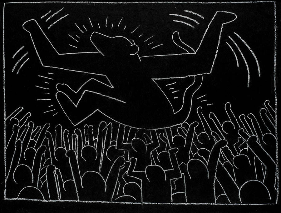 《無題（サブウェイ・ドローイング）》 1981-83 年 中村キース・ヘリング美術館蔵
Keith Haring Artwork ©Keith Haring Foundation