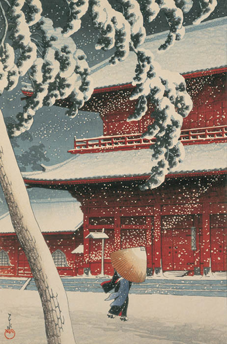 《芝増上寺》東京二十景　1925(大正14)年　渡邊木版美術画舗蔵