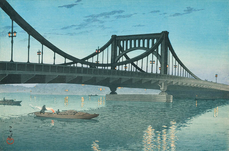 川瀬巴水《清洲橋》　昭和６年(1931)　渡邊木版美術画舗蔵