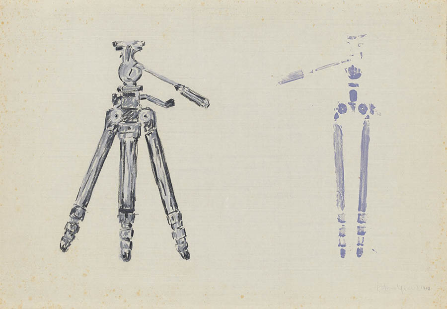 《Work "D-197"》1977年 | 転写、描画:アクリル、パステル、紙 | The Estate of Katsuro Yoshida 蔵
©The Estate of Katsuro Yoshida/ Courtesy of Yumiko Chiba Associates