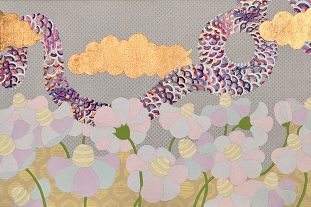 「Flower」
Acrylic, Silk screen
40×60cm