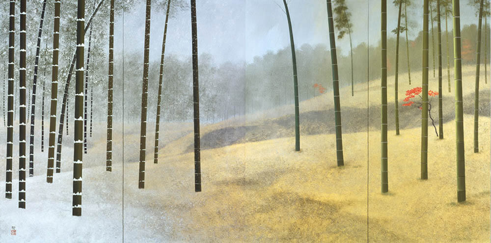 小泉智英《竹林四季》（左隻）1990-91年　川越市立美術館蔵
