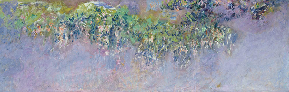 クロード・モネ《藤》1919-1920年頃　油彩／カンヴァス　マルモッタン・モネ美術館、パリ　© musée Marmottan Monet