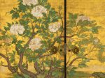 重要文化財　牡丹図（部分） 狩野山楽筆　江戸時代・17世紀　京都・大覚寺蔵