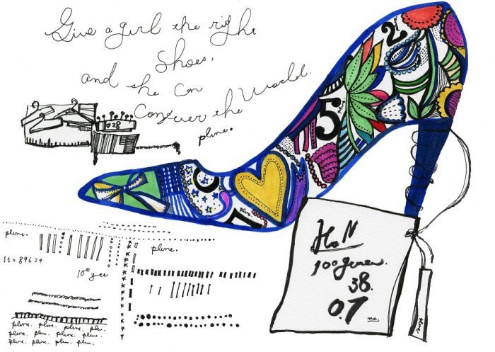 「Colorful Shoe」 29.7 × 42.5 cm ジクレー、手彩色
