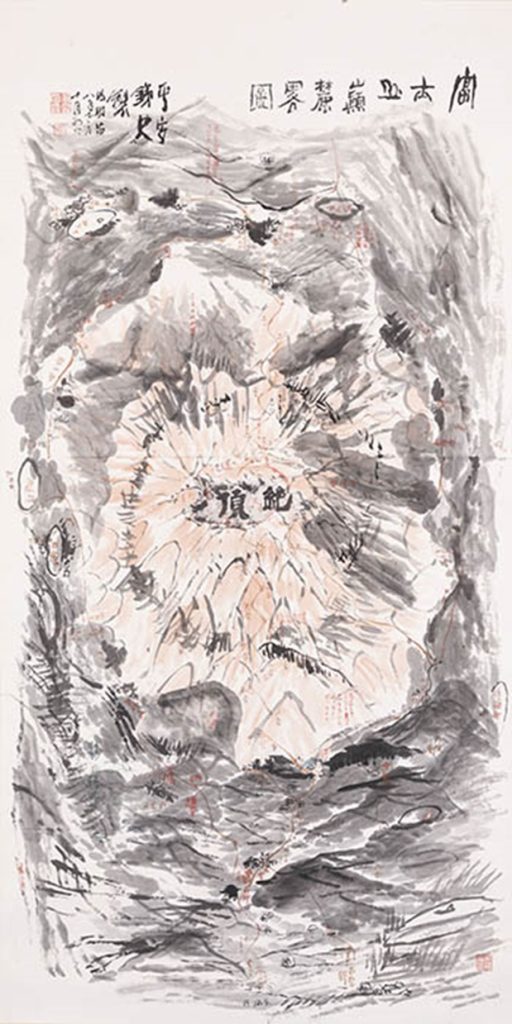 富岡鉄斎《富士山巓麓略図》　明治8（1875）年　山梨県立美術館蔵