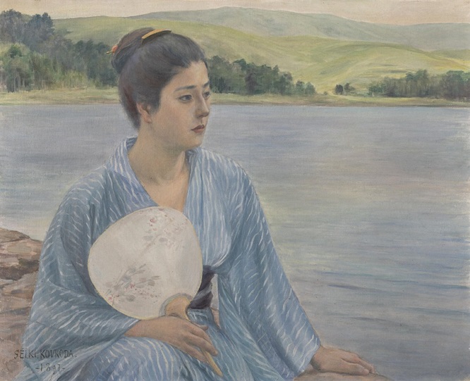 黒田清輝《湖畔》1897年、東京国立博物館蔵
