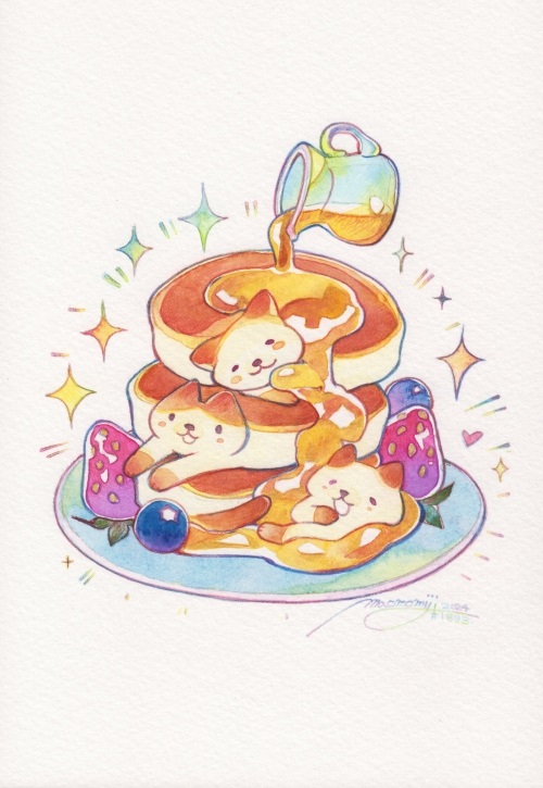 「#1893 Pancake cats」
21×15cm