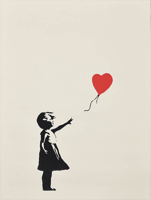 Banksy《Girl with Balloon》2004, Serigraph on paper, Private Collection