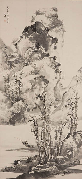 谷文晁《水墨山水図》　文化5（1808）年　山梨県立美術館蔵