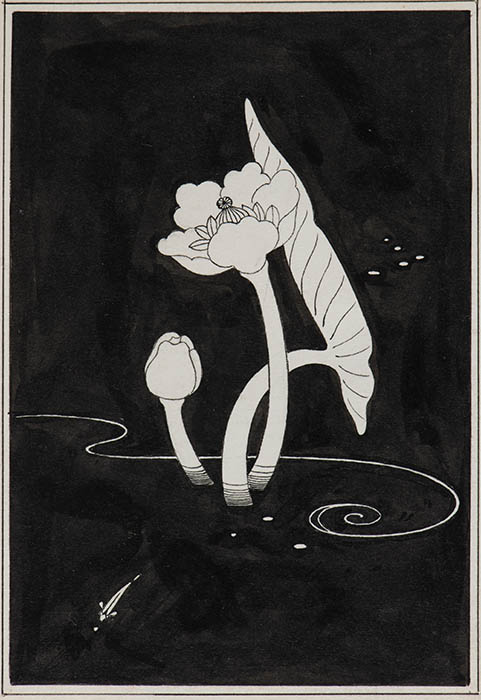 蕗谷虹児《かっぱの子（『詩画集 花嫁人形』原画）》1935年、蕗谷虹児記念館蔵
