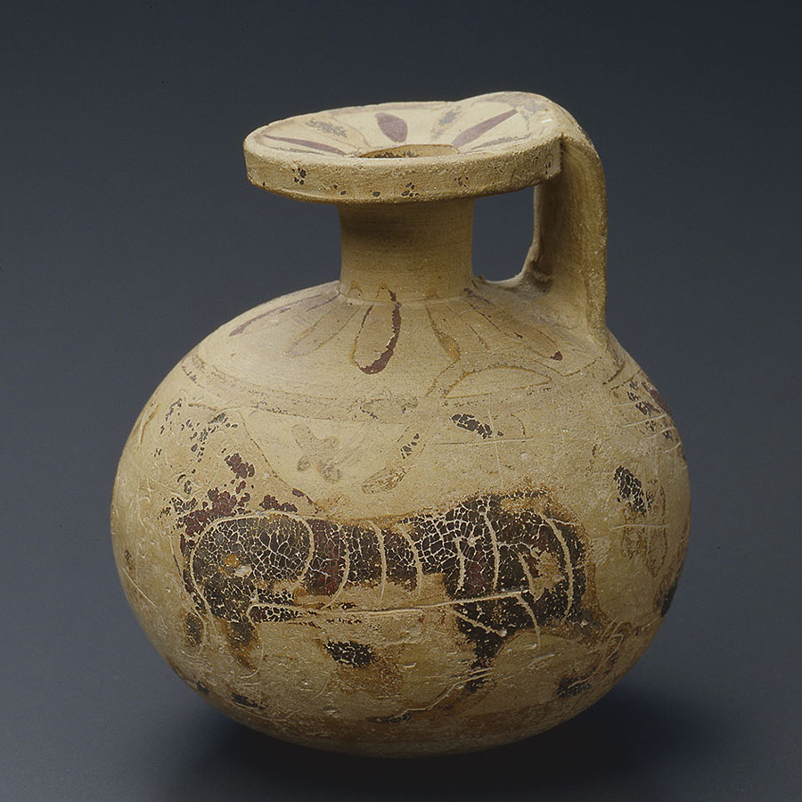黒絵式香油壺
紀元前6世紀　ギリシャ