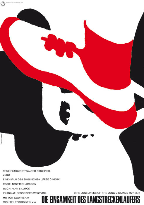 ハンス・ヒルマン 映画「長距離ランナーの孤独」 1966年 ポスター © Marlies Rosa-Hillmann