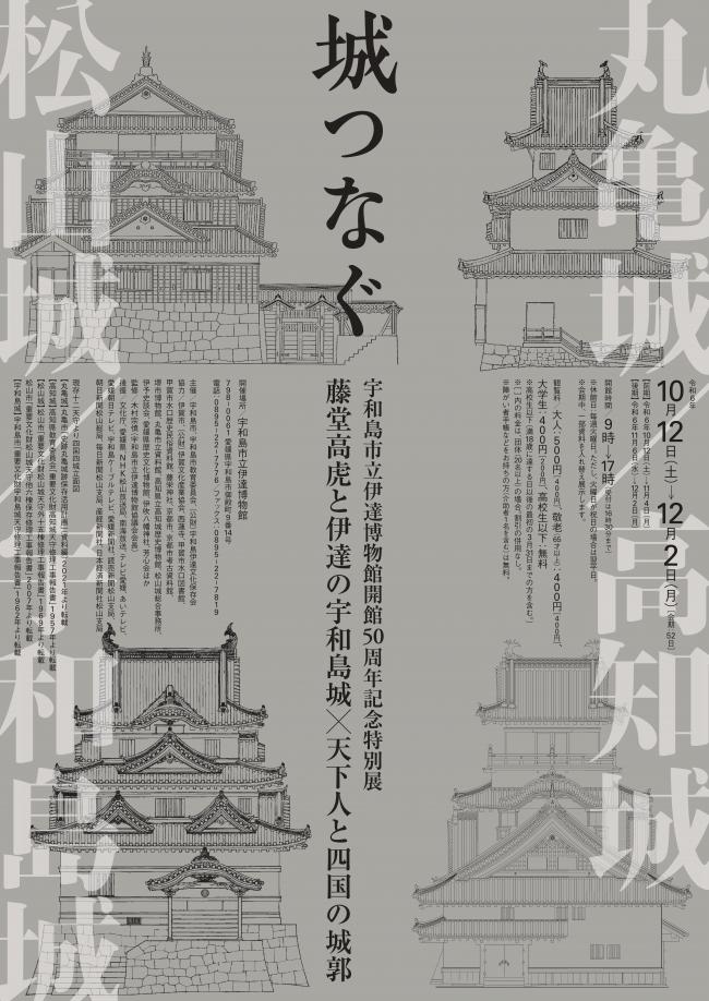 開館50周年記念特別展「城つなぐ ―藤堂高虎と伊達の宇和島城×天下人と四国の城郭―」宇和島市立伊達博物館