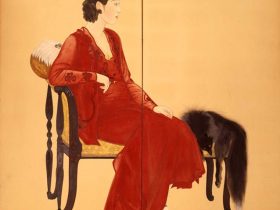 小早川清《赤いドレス》昭和(1926-89)初期頃　千葉市美術館蔵