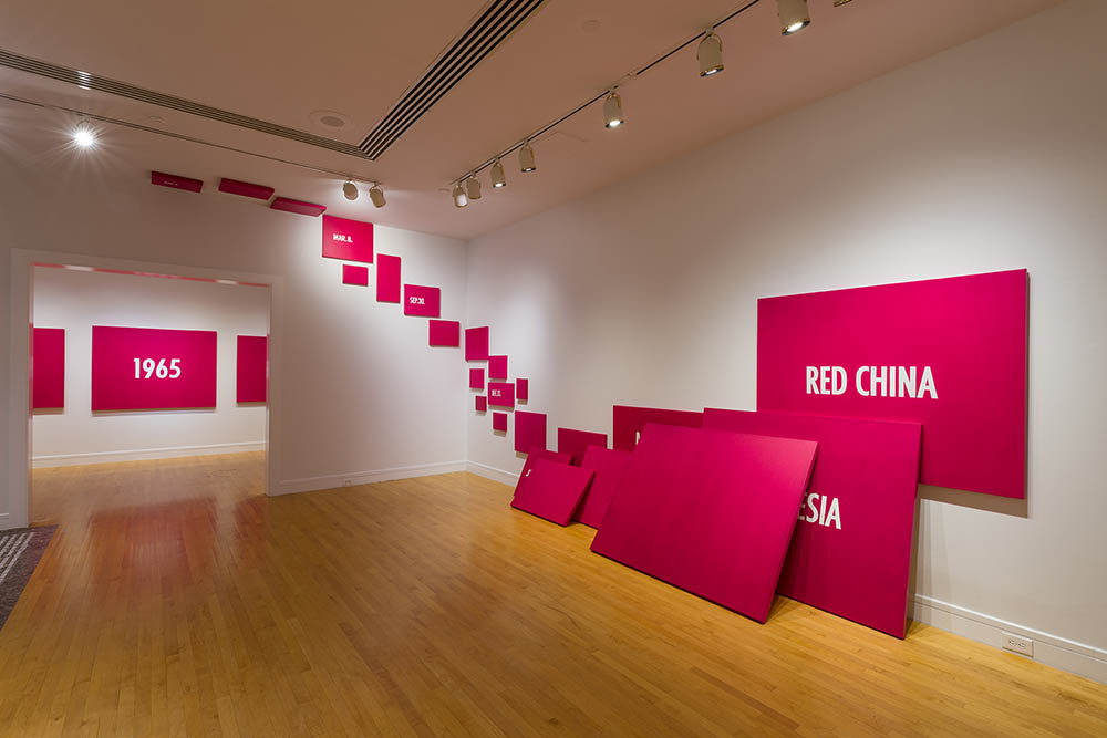 Subtext - after Kawara's Title, 1965, 2019
Installation view at Van Every/Smith Galleries of Davidson College, NC, USA, 2019
Photo: Gordon Ramsey
Courtesy of the Artist