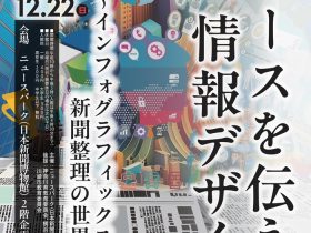 企画展「ニュースを伝える情報デザイン～インフォグラフィックスと新聞整理の世界」ニュースパーク（日本新聞博物館）