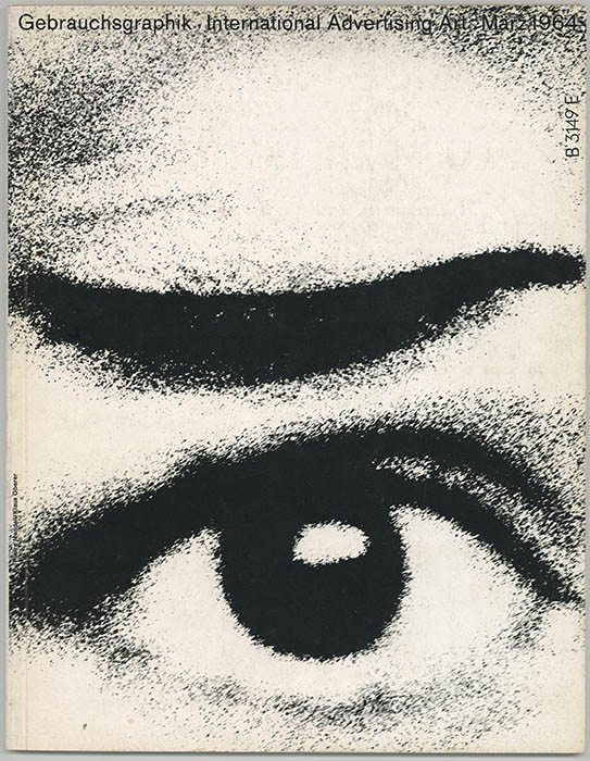 ピエール・メンデル、クラウス・オベラー(メンデル+ オベラー)『Gebrauchsgraphik』1964年3月号 1964年 雑誌表紙 © Pierre Mendell Design Studio